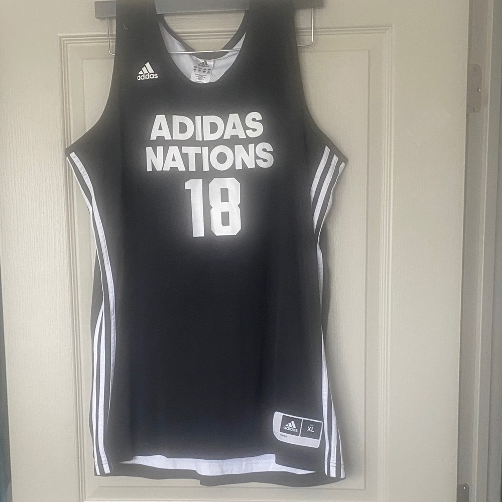 Adidas Nations Black Jersey with White Accents